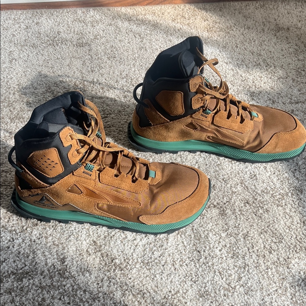 Altra Lone Peak Men’s Hiking Boots Brown and Teal (14)